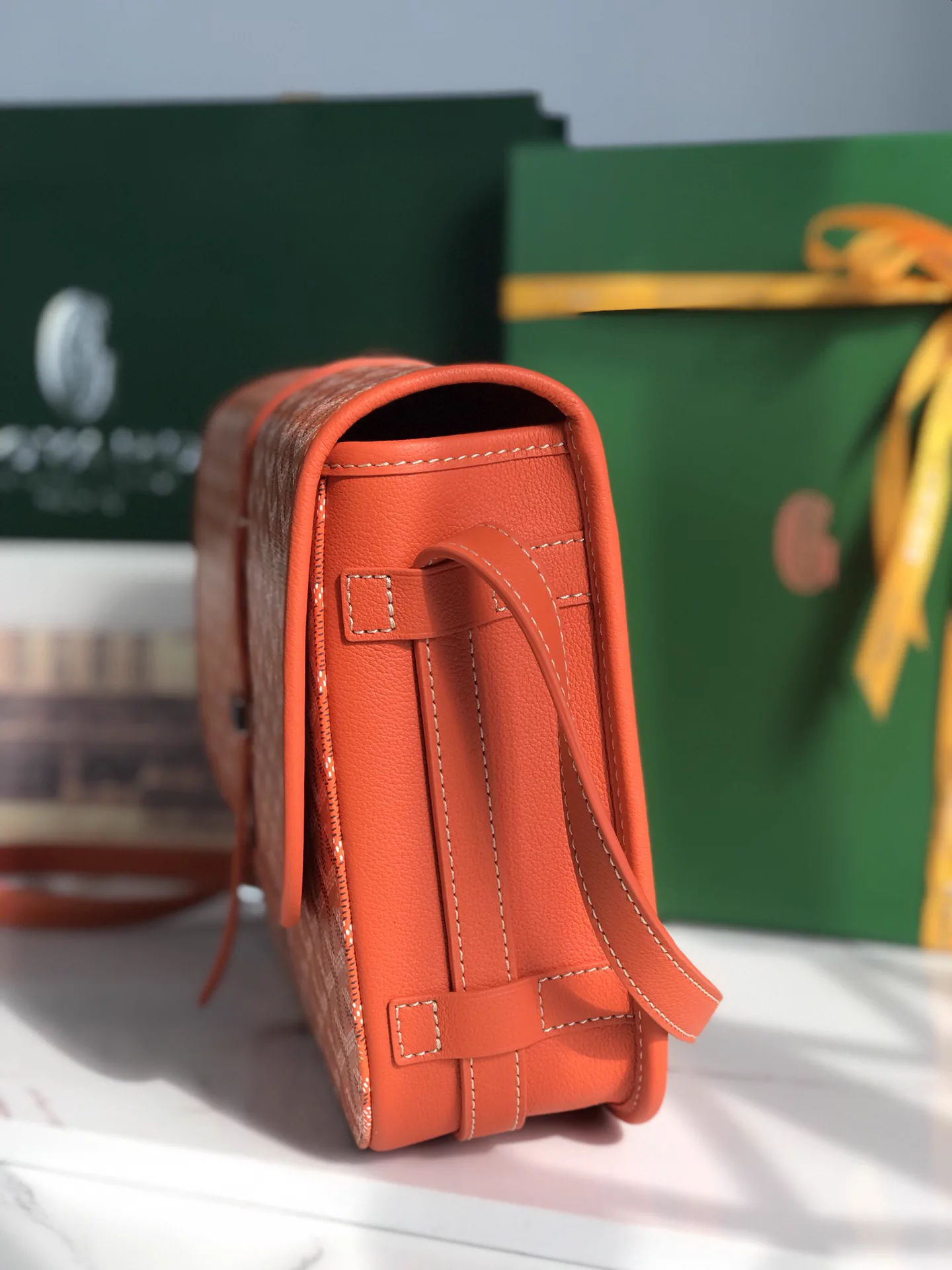Reference image illustrating Replica Goyard Belvédère Bag: A Detailed Guide to the Iconic Chevron Shoulder Bag