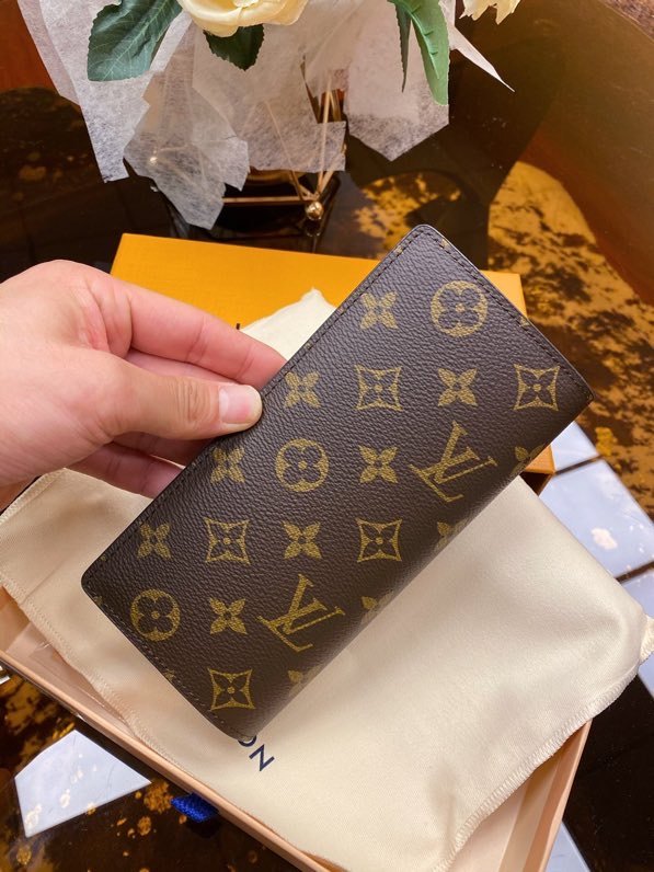 Reference image illustrating Replica Louis Vuitton Brazza Wallet – Iconic Long Bifold Design (Brand Unconfirmed)