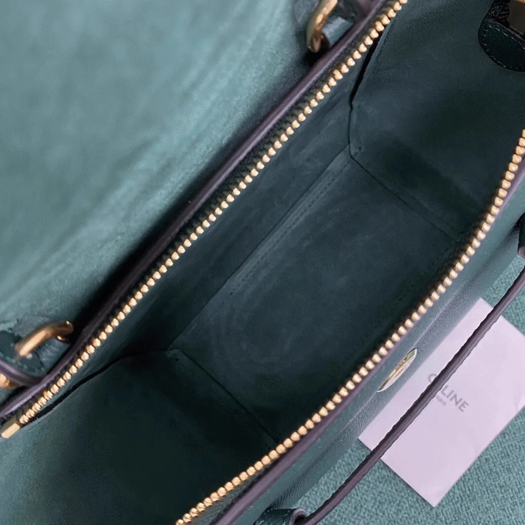 Reference image illustrating Replica Celine Nano Belt Bag in Amazone Green – A Detailed Style Guide
