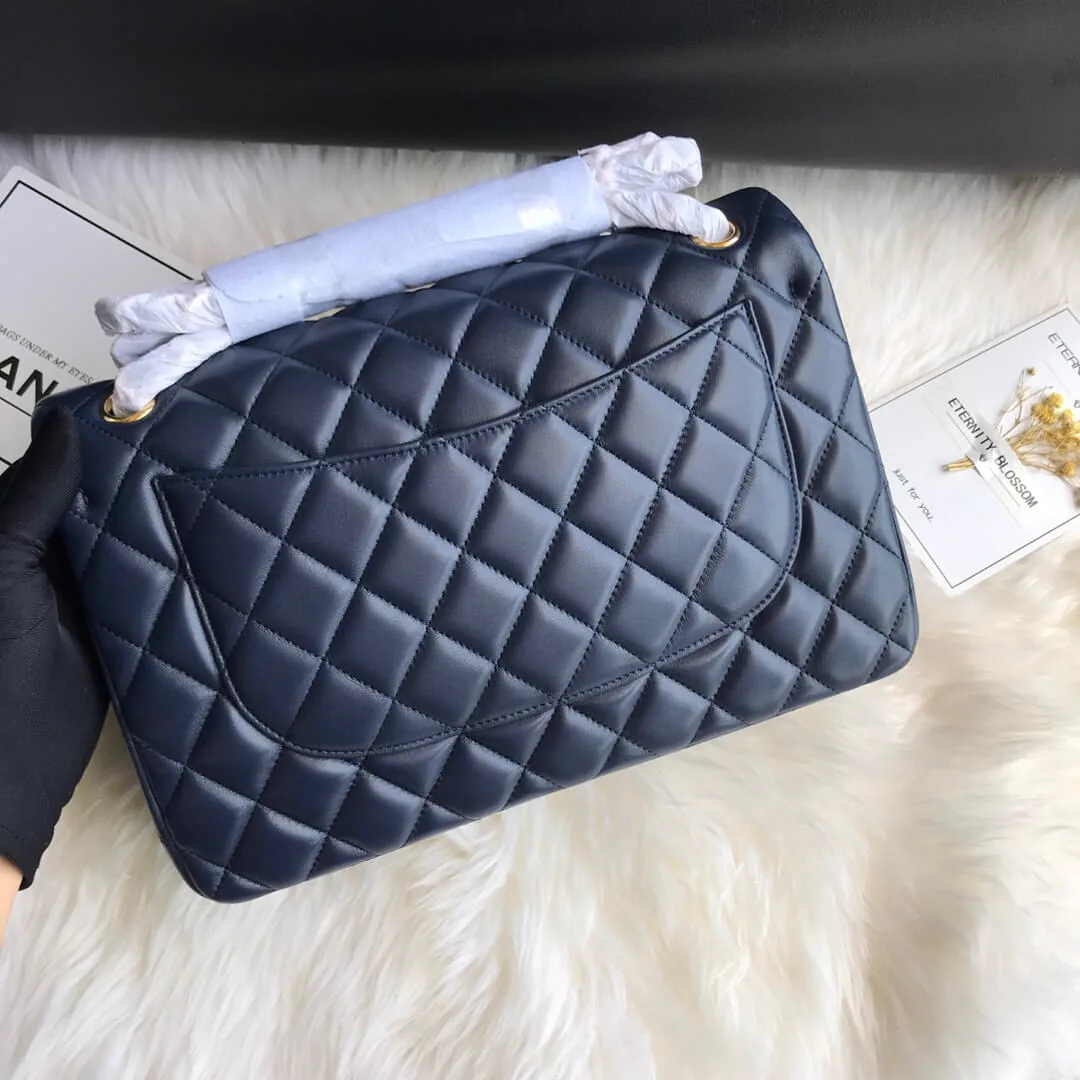 Reference image illustrating Replica Chanel Large Classic Handbag in Smooth Lambskin – A Detailed Style Guide