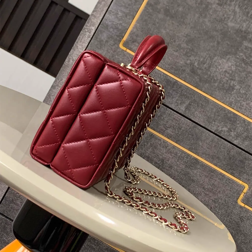 Reference image illustrating Replica CHANEL Small Box Pack (AS5167) – Lambskin & Gold-Tone Metal Crossbody