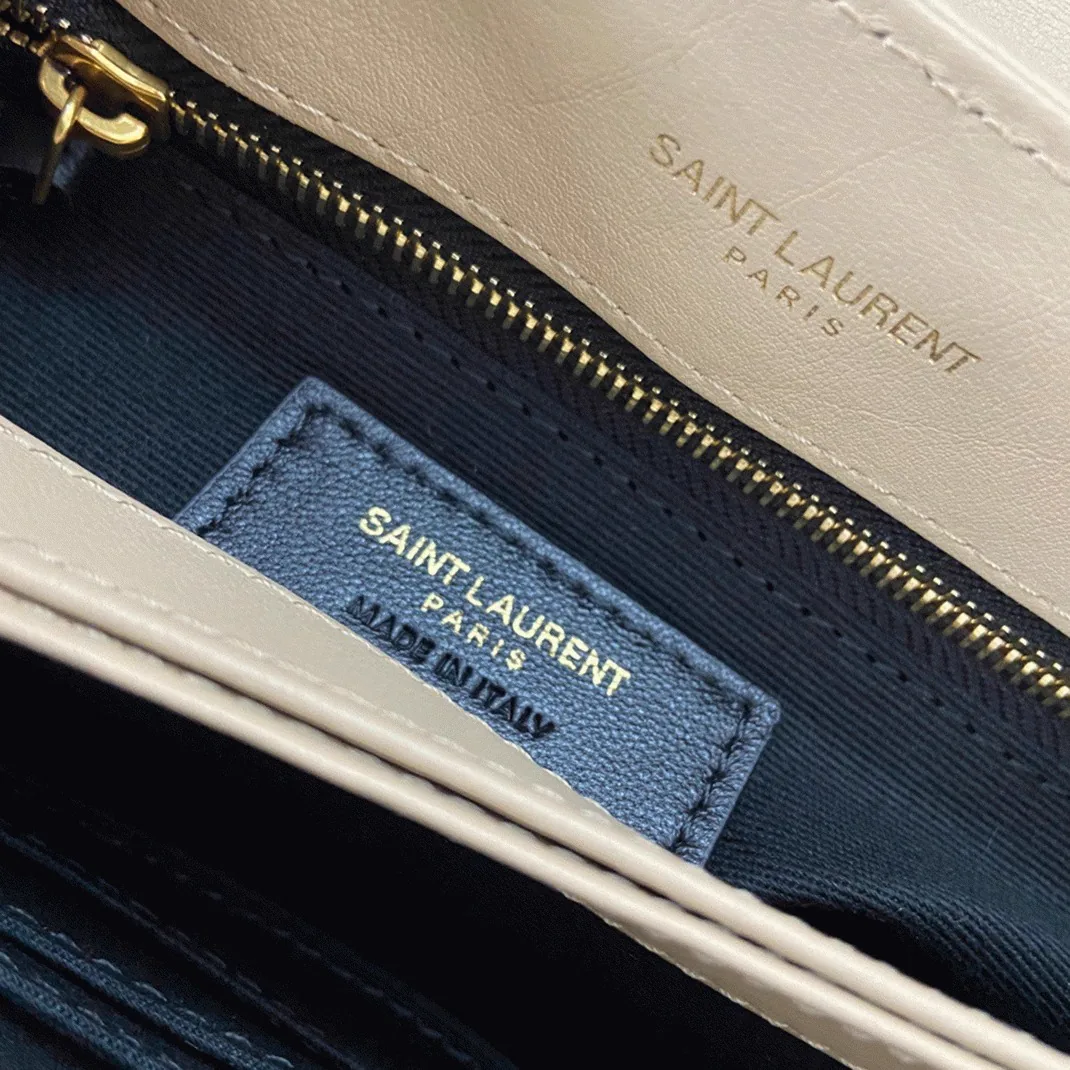 Reference image illustrating Replica Saint Laurent LouLou Toy Strap Bag in Beige – Design, History & Styling Guide