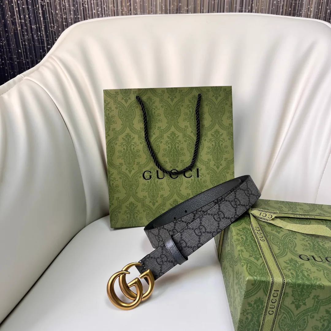 Reference image illustrating Replica Gucci GG Marmont Reversible Belt – Style, Design & History