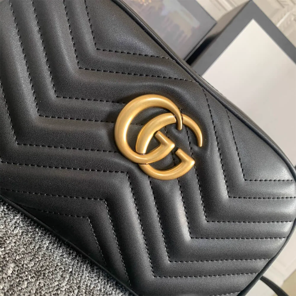 Reference image illustrating Replica Gucci GG Marmont Small Matelassé Shoulder Bag – Design, History & Styling Guide