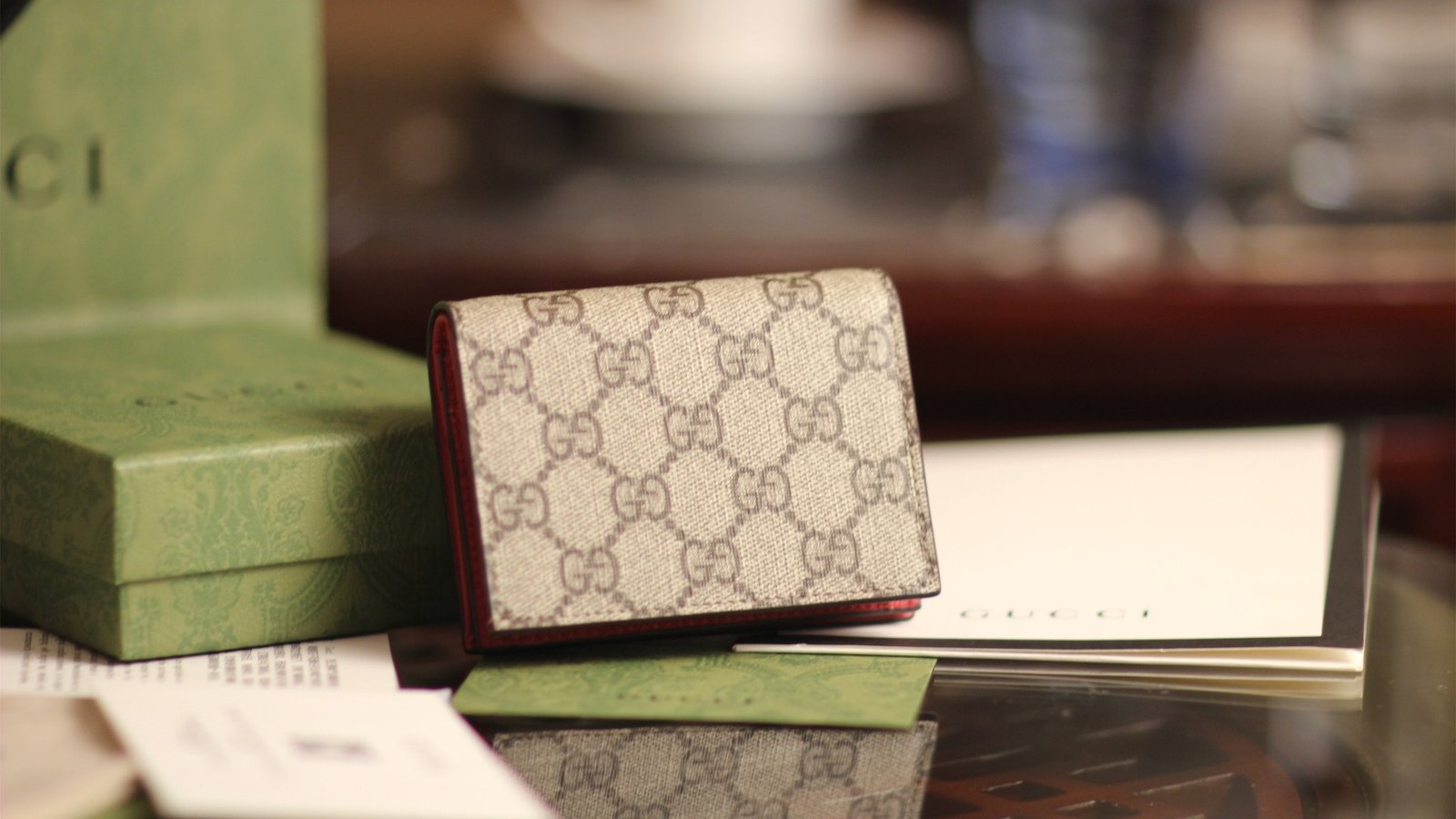 Reference image illustrating Replica Gucci Cherry Wallet: A Detailed Look at the Playful Icon