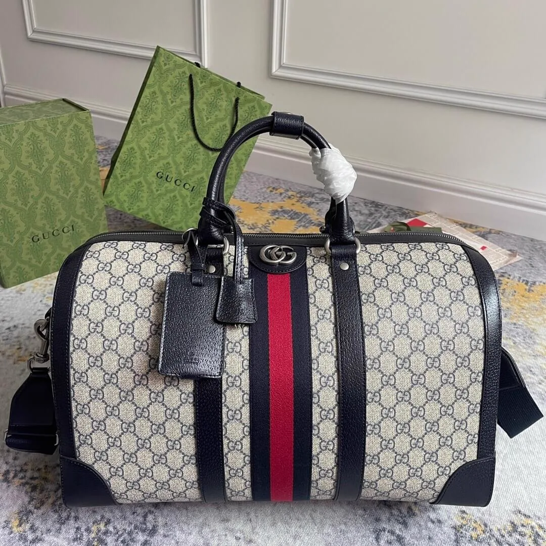 Replica Gucci Savoy Medium Duffle Bag – Iconic GG Supreme Canvas Weekender thumbnail