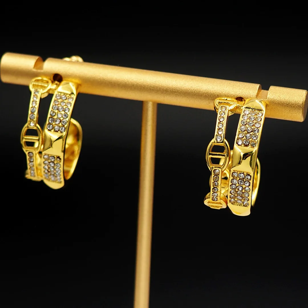 Reference image illustrating Replica Hermès Diamonds Earrings – Inspired by the Iconic French Jewelry Aesthetic