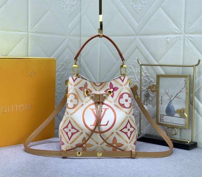 Replica Louis Vuitton LV By The Pool Monogram Tiles Canvas NeoNoe BB Bag in Coral cover image