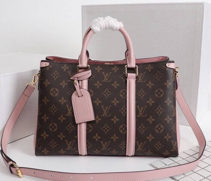 Replica Louis Vuitton Monogram Canvas Soufflot MM Bag in Peach – A Detailed Style Guide cover image