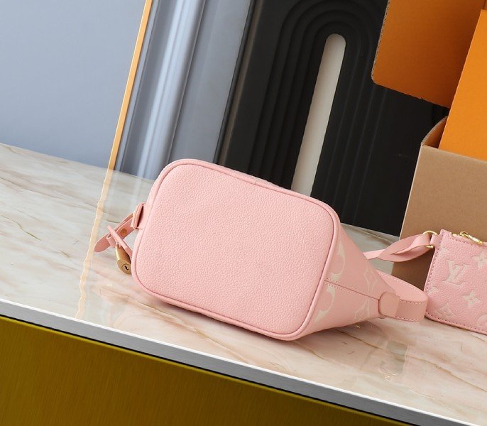 Reference image illustrating Replica Louis Vuitton Monogram Empreinte All In BB in Pink – Design & Style Guide