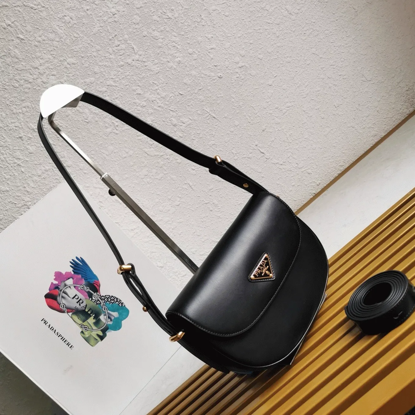 Replica Prada Arque Shoulder Bag with Flap in Black – Design, History & Styling Guide cover image