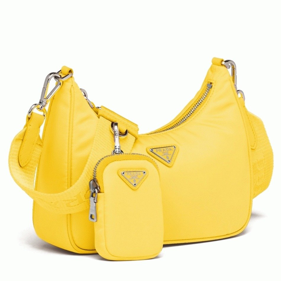 Replica Prada Re-Edition 2005 Nylon Shoulder Bag in Yellow (Likely Model) cover image