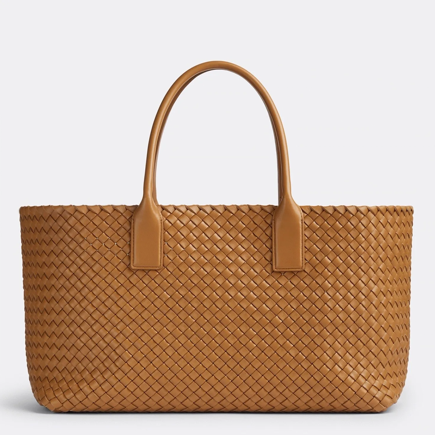 Replica Bottega Veneta Cabat Medium Bag in Caramel Intrecciato Lambskin cover image
