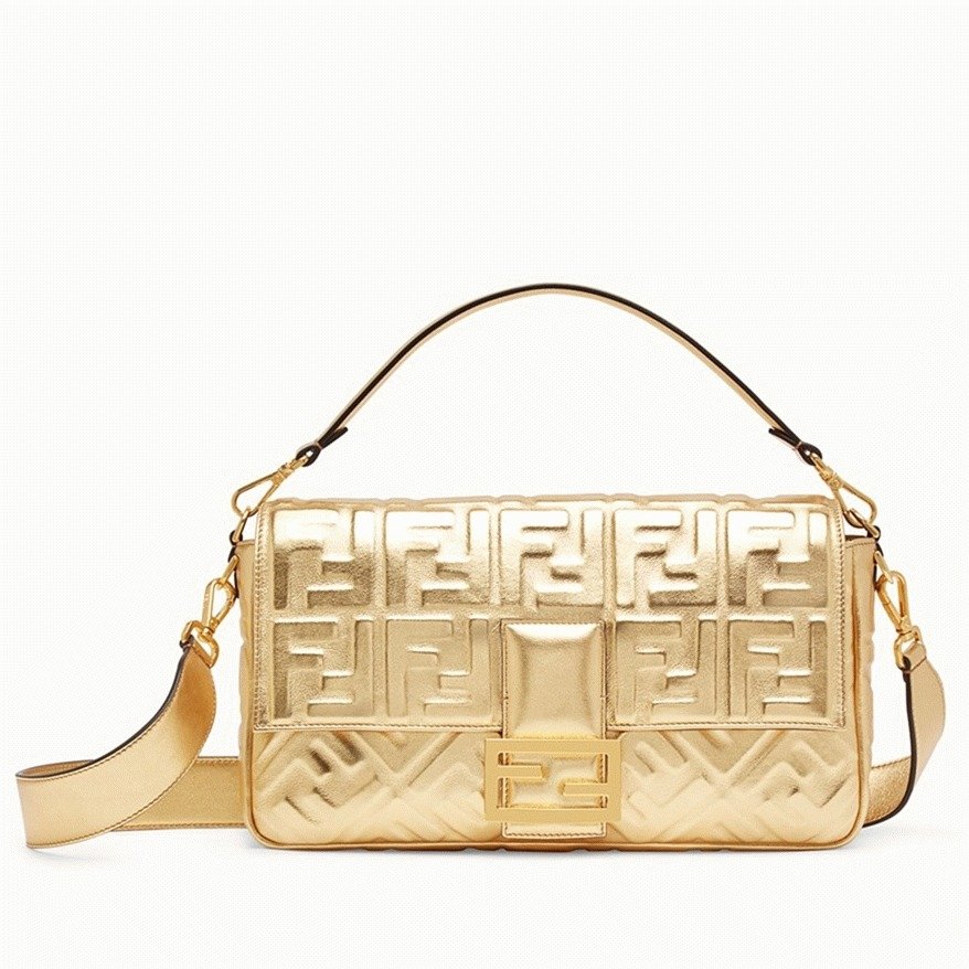 Replica Fendi Large Baguette Bag in Gold FF – A Detailed Style Guide thumbnail
