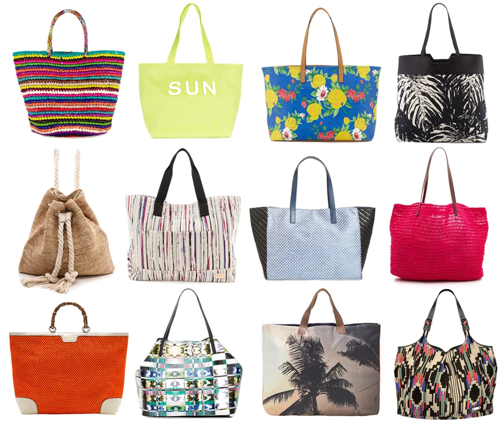Reference image illustrating 16 Designer Beach Bags for Every Budget: From $88 Totes to Luxury Straw Shoppers