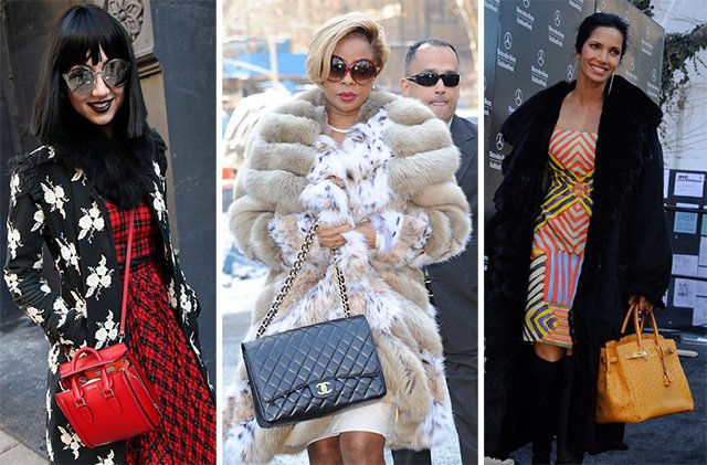 Reference image illustrating 50+ Celebrity Handbags Spotted at New York Fashion Week Fall 2014