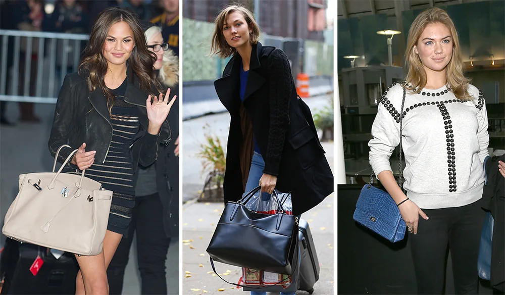 Reference image illustrating 50+ Designer Handbags Spotted on Supermodels Karlie Kloss, Chrissy Teigen, and More