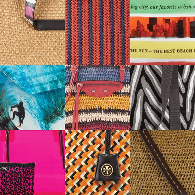 9 Luxurious Beach Bags for Spring 2012: From Straw Totes to Acrylic Clutches thumbnail