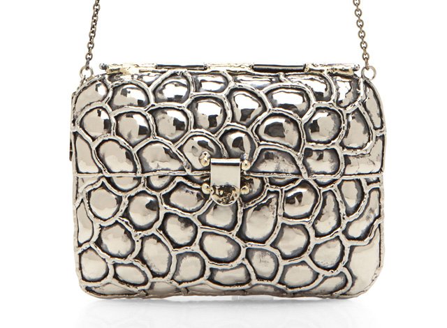 Reference image illustrating Anndra Neen Returns: Sculptural Metal Clutches That Blend Grunge and Glamour