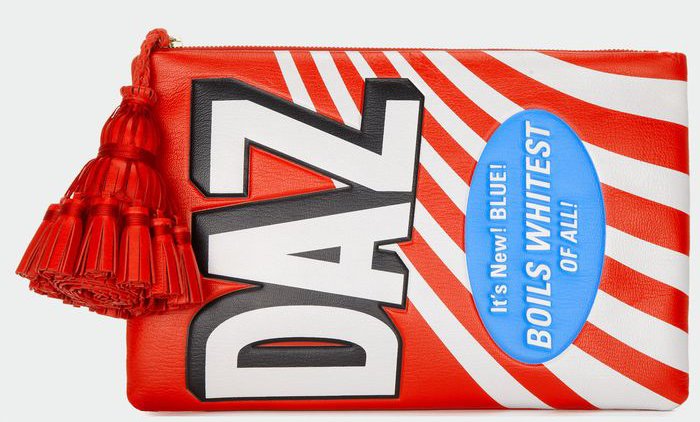 Reference image illustrating Anya Hindmarch Fall 2014: Retro Consumer Logo Bags That Redefine Luxury Wit