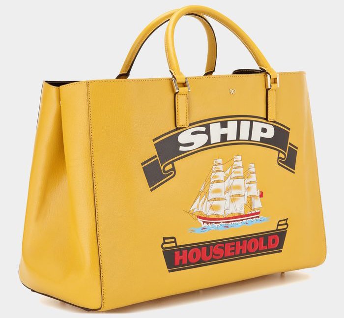 Reference image illustrating Anya Hindmarch Fall 2014: Retro Consumer Logo Bags That Redefine Luxury Wit