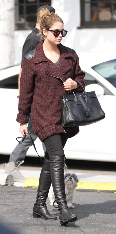 Reference image illustrating Ashley Benson’s Saint Laurent Sac de Jour: A Celebrity-Favorite Minimalist Tote