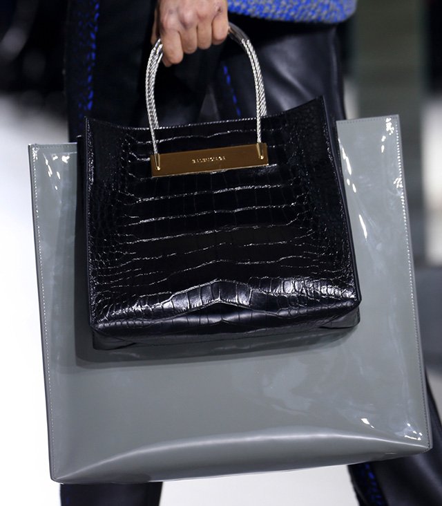 Reference image illustrating Balenciaga Fall 2014: Alexander Wang Reinvents the Shopping Bag as a Luxury Handbag