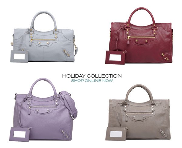Balenciaga Holiday 2011 Collection: Pastel Hamilton Goatskin Bags Now Online cover image