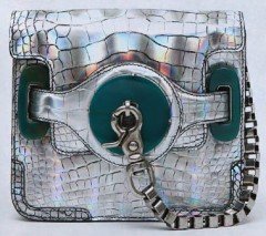 Balenciaga Metallic Crocodile Wristlet: A Wearable Art Object with Iridescent Finish thumbnail