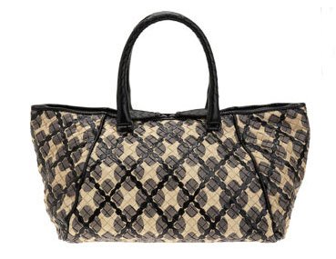Reference image illustrating Bottega Veneta Intrecciato Argyle Boston Bag Review: A Masterclass in Pattern Mixing