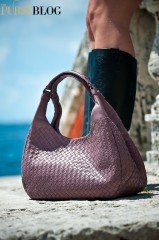 Reference image illustrating Bottega Veneta Lilac Campana: A Fall 2009 Masterpiece in Woven Lambskin