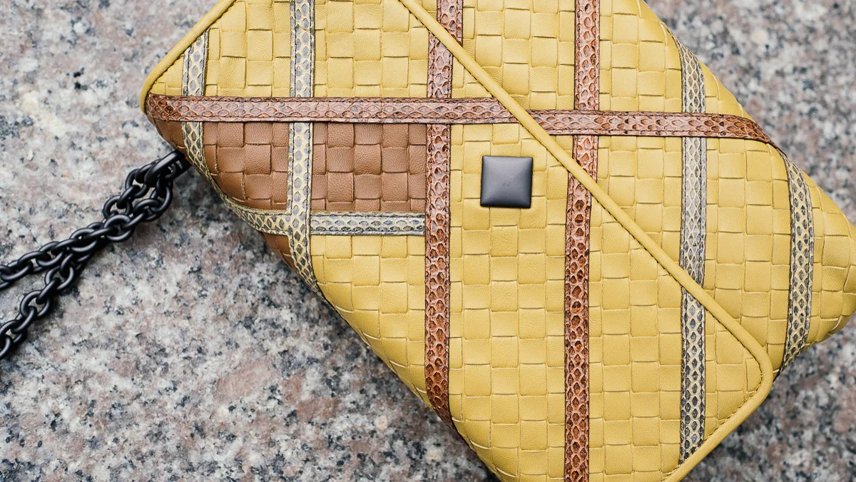 Reference image illustrating Bottega Veneta Olimpia Intrecciato Bag for Bergdorf Goodman: A Manhattan-Inspired Limited Edition
