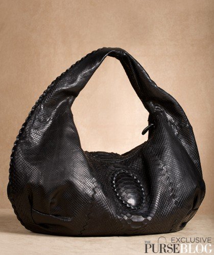 Reference image illustrating Bottega Veneta Python Belly Veneta Croquet: A Fall 2009 Exotic Hobo Review