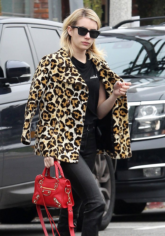 Reference image illustrating Bright Red Hues, Logo Mania, and Stella McCartney Falabella Dominate Celebrity Handbag Sightings