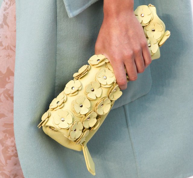 Reference image illustrating Burberry Spring 2014 Runway Bags: A Fresh Take on Pretty Pouch Clutches