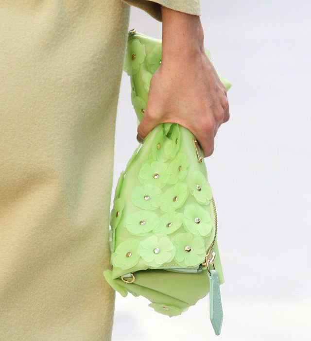 Reference image illustrating Burberry Spring 2014 Runway Bags: A Fresh Take on Pretty Pouch Clutches