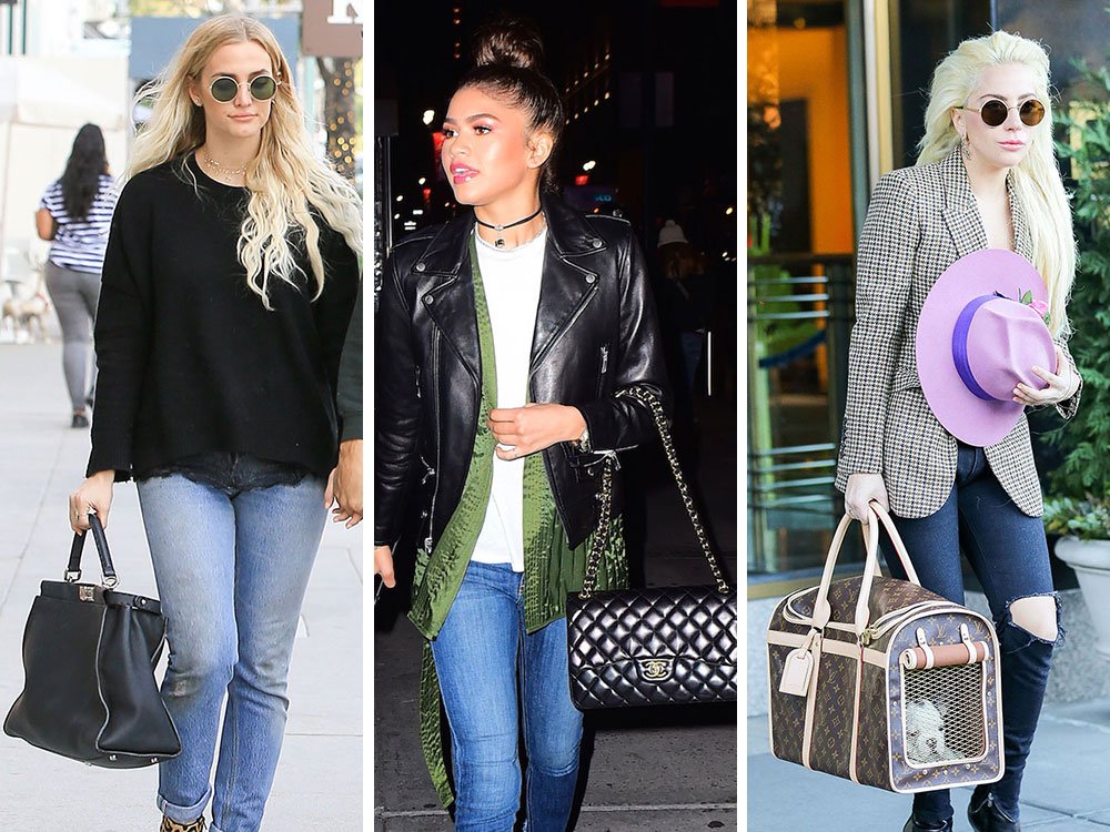 Reference image illustrating Celebrities Spotted Holiday Shopping with Givenchy, Louis Vuitton, and Chanel Bags