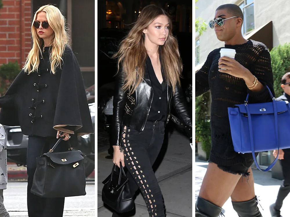 Reference image illustrating Celebrity Bag Watch: Versace, Louis Vuitton, and the Hermès Kelly Steal the Spotlight