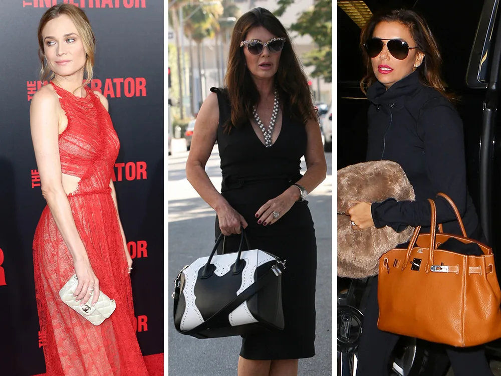 Reference image illustrating Celebrity Handbag Sightings: Louboutin, MCM, Gucci, and The Row Lead the Week