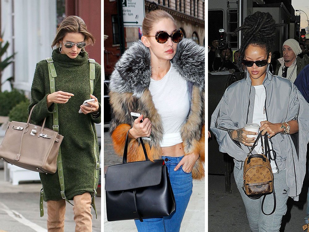 Reference image illustrating Celebrity Handbag Watch: Mansur Gavriel, Mulberry, and Mark Cross Styles Spotted on Stars