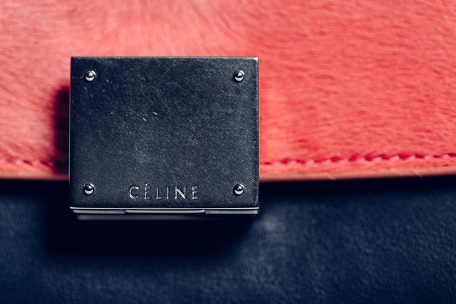 Reference image illustrating Celine Trapeze Bag Review: Flamingo Calf Hair Meets Black Leather