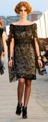 Reference image illustrating Chanel Cruise 2010 Collection: Venetian Boardwalk Glamour and Retro Resort Wear
