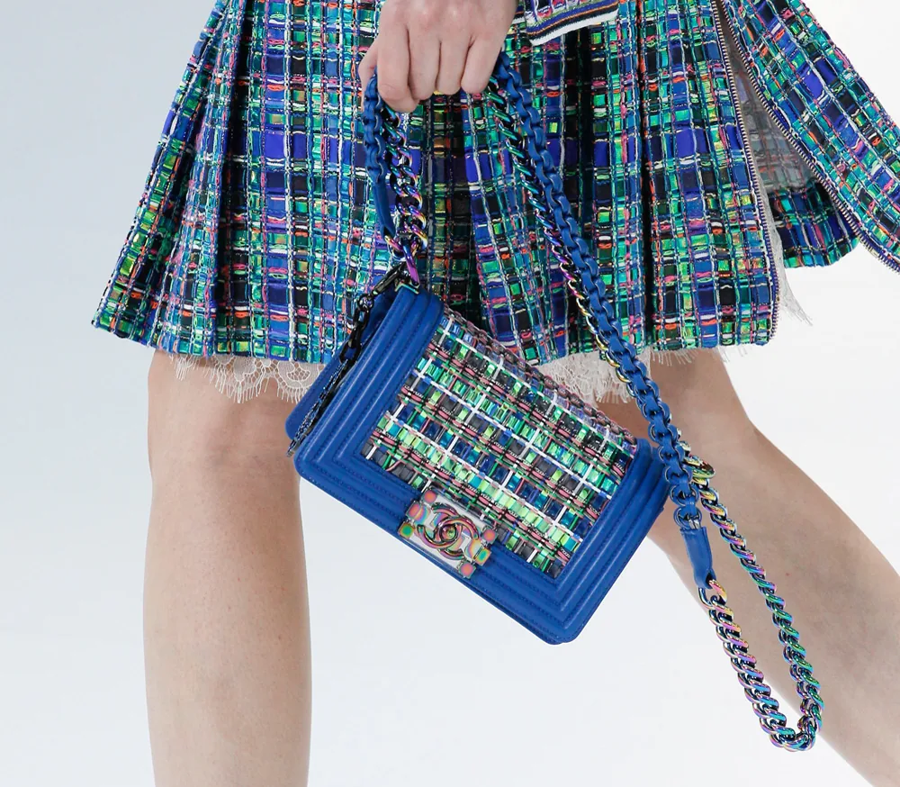 Reference image illustrating Chanel Spring 2017 Handbags: A Digital Dream Meets Classic Boy Bag Silhouettes