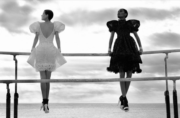 Reference image illustrating Chanel Spring-Summer 2012 Campaign: Karl Lagerfeld’s Black-and-White Vision of Elegance and Athleticism