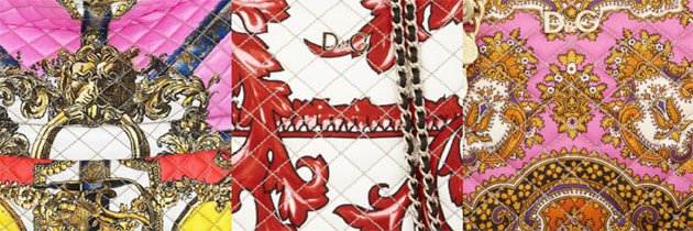 Reference image illustrating D&G’s Final Bow: Bold Printed Quilted Handbags That Define a Last Season