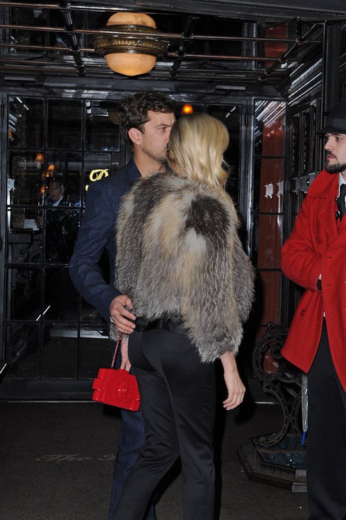 Reference image illustrating Diane Kruger Spotted with the Rare Red Chanel Lego Clutch in NYC