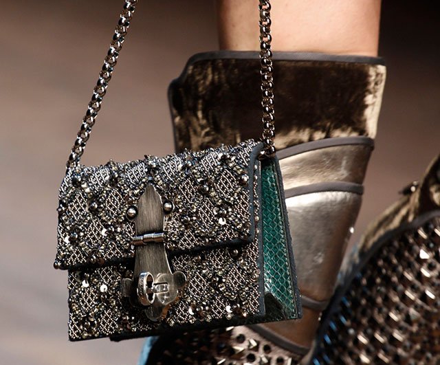 Reference image illustrating Dolce & Gabbana Fall 2014 Handbags: A Masterclass in Ornate Italian Luxury