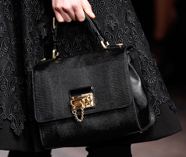Reference image illustrating Dolce & Gabbana Fall 2014 Handbags: A Masterclass in Ornate Italian Luxury