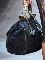 Reference image illustrating Dolce & Gabbana Spring 2010 Handbags: Gothic Glam Meets Knit and Macrame
