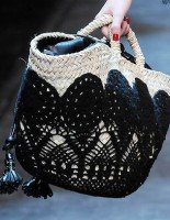 Reference image illustrating Dolce & Gabbana Spring 2010 Handbags: Gothic Glam Meets Knit and Macrame